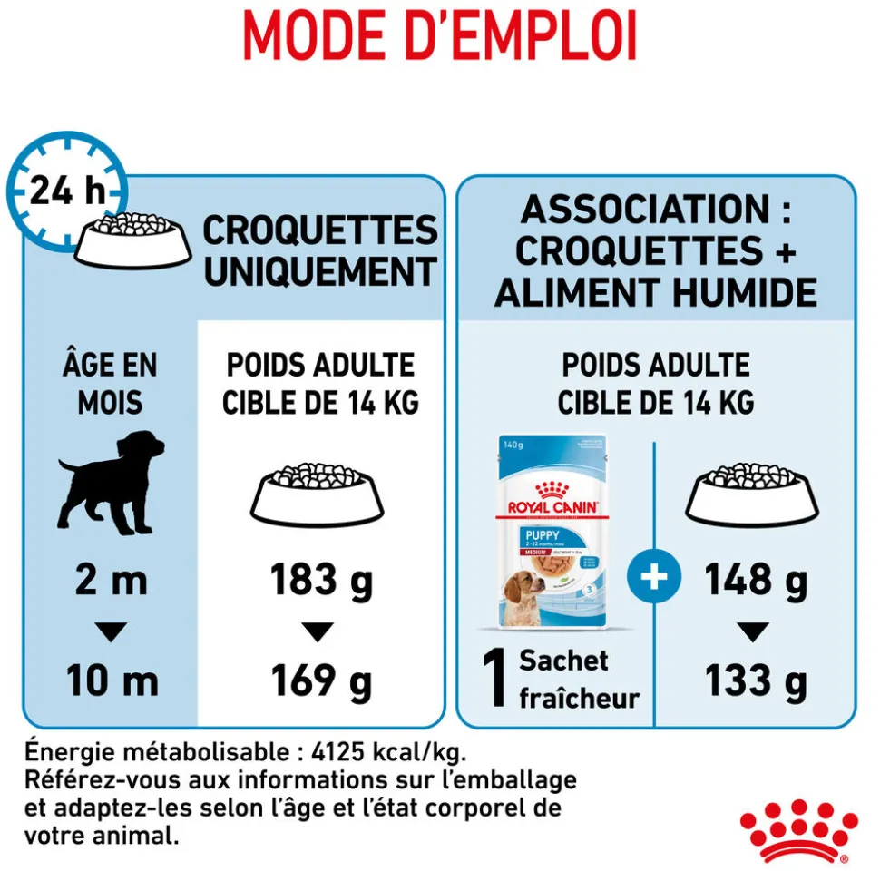 Royal Canin - Croquettes Medium Puppy pour Chiot de 2 à 12 mois