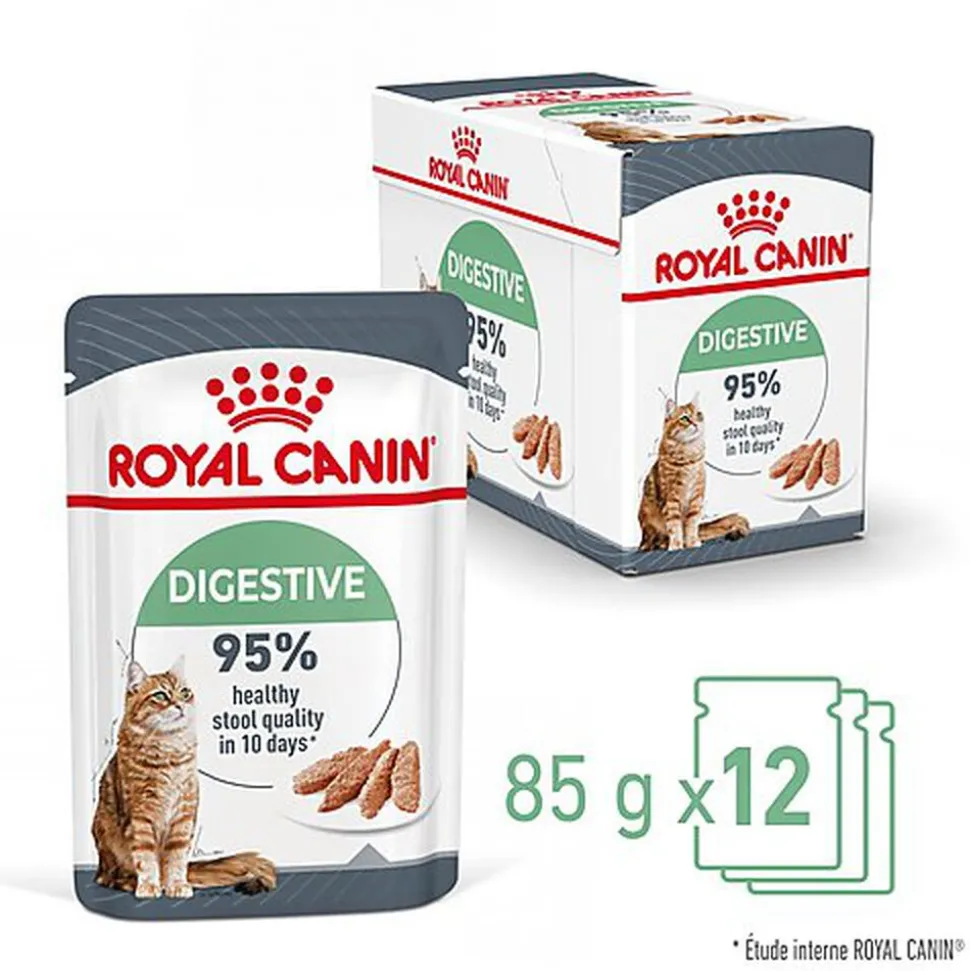ROYAL CANIN - SACHET FRAICHEUR DIGESTIVE CARE EN MOUSSE CHAT ADULTE - 12x85g
