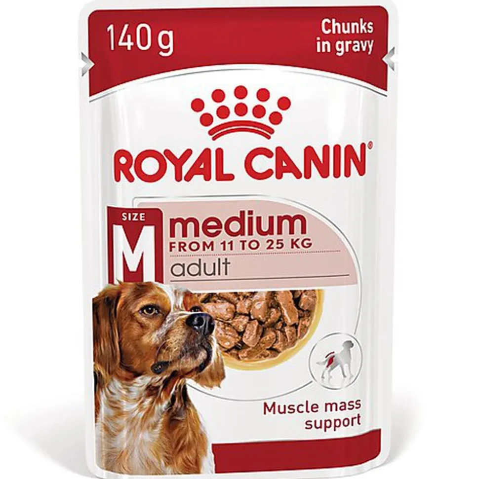 Royal Canin - Sachet Fraicheur Medium Adult En Sauce Pour Chiens - 10x140g