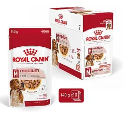 Royal Canin - Sachet Fraicheur Medium Adult En Sauce Pour Chiens - 10x140g