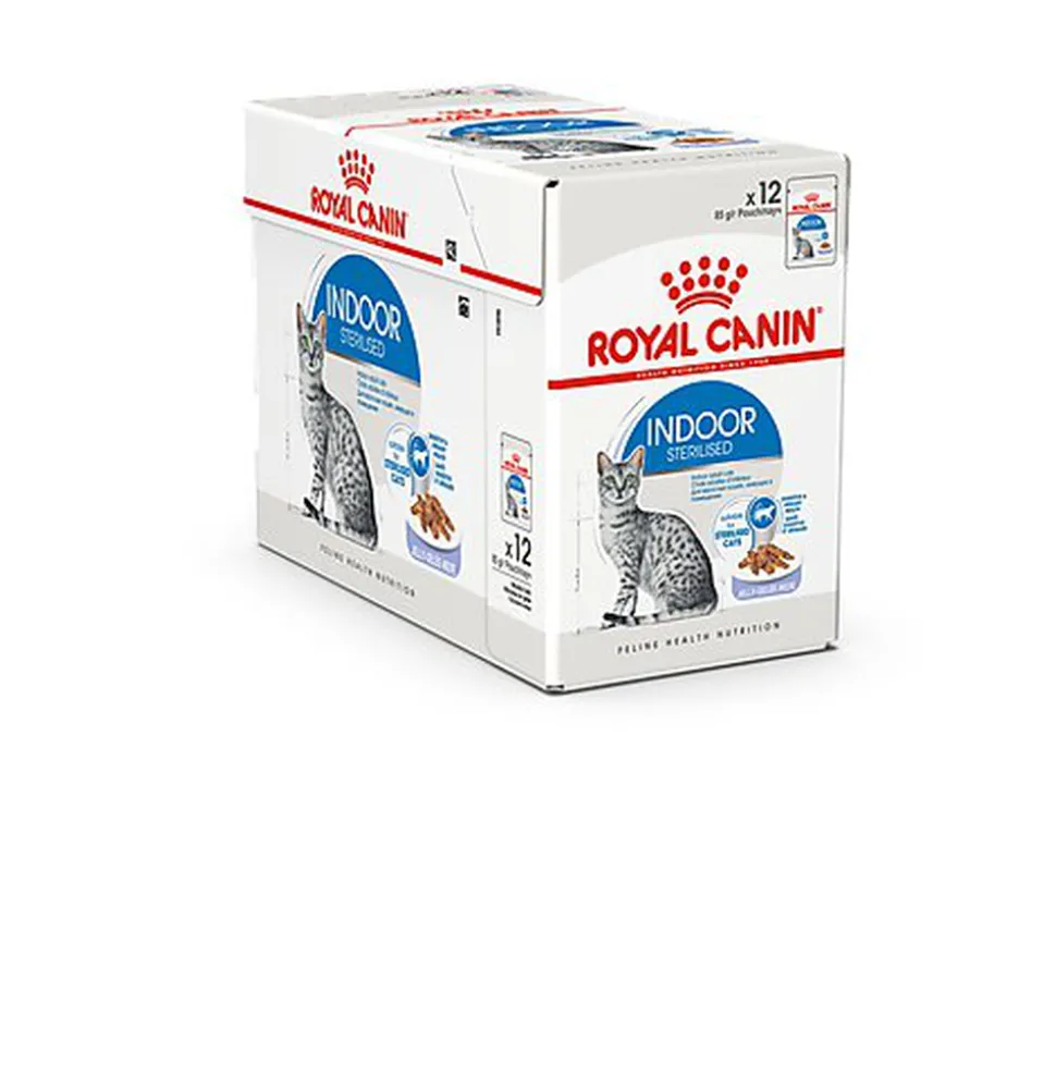 Royal Canin - Sachets Indoor en Gelée pour Chat - 12x85g