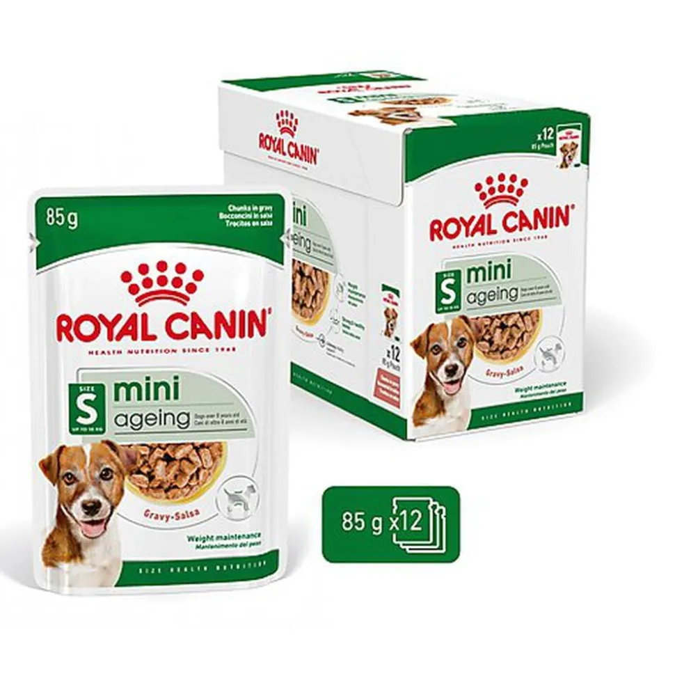 Royal Canin - Sachets Mini Ageing 12+ en Sauce pour Chien - 12X85g