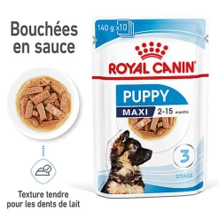 Royal Canin - Sachets Puppy Maxi en Sauce pour Chiot - 10x140g