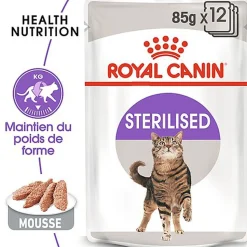 Royal Canin - Sachets Sterilised en Mousse pour Chat - 12x85g