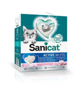 Sanicat - Litière Active White Ultra Agglomérante à l'Oxygène Actif pour Chat