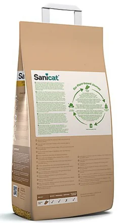 Sanicat - Litière Naturelle absorbante Multipet de Bois Recyclé pour Chat et Rongeur - 20L