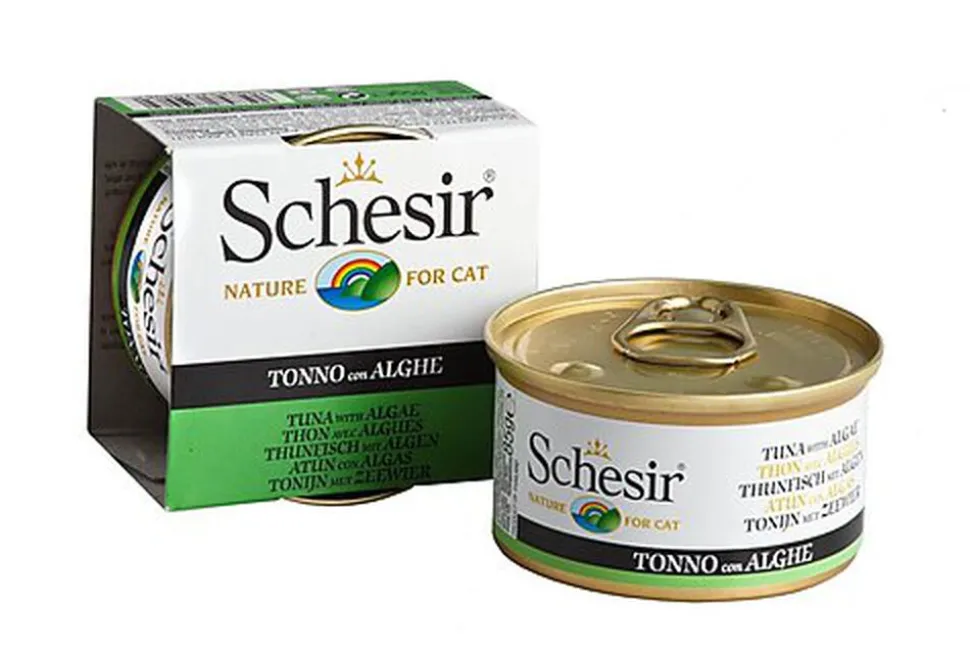 Schesir - Boîte Pâtée au Thon avec Algues en Gelée pour Chat - 85g