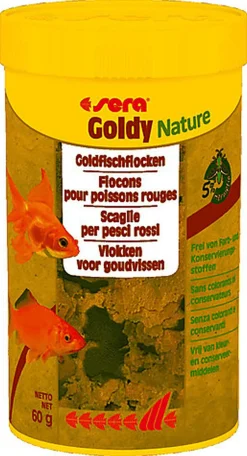 Sera - Aliment Goldy Nature en Flocons pour Poisson Rouge - 250ml