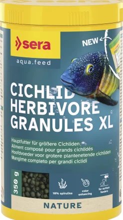 Sera - Aliments Cichlid Herbivore Granules XL pour Cichlidés - 350g/1L