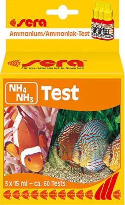 Sera - Test Ammonium et Ammoniaque NH4/NH3 Test pour Aquarium - 3x15ml