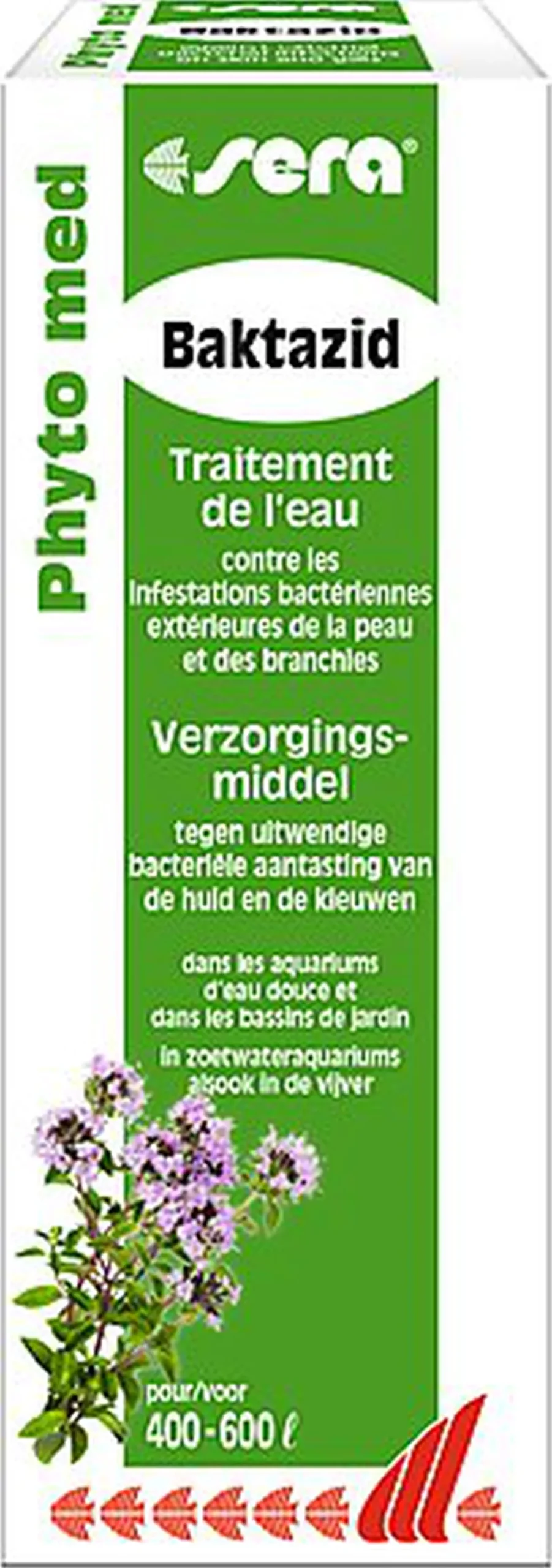Sera - Traitement d'Eau Phyto Med Baktazid pour Aquarium d'Eau Douce - 30ml