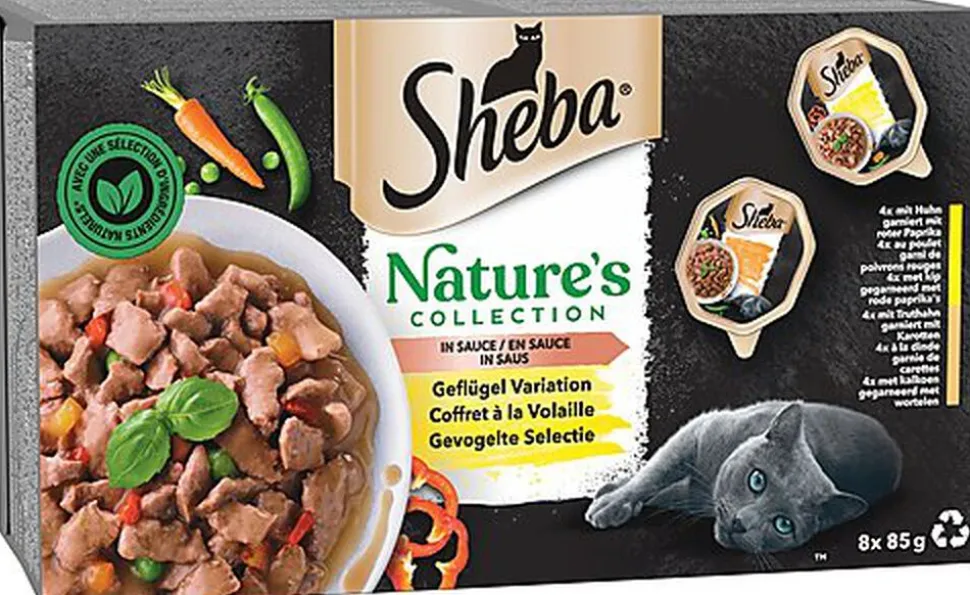 Sheba - Repas Nature's à la Volaille en Sauce pour Chat Adulte - 8x85g
