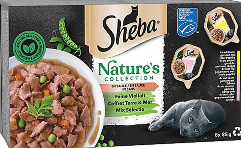 Sheba - Repas Nature's Terre et Mer en Sauce pour Chat Adulte - 8x85g
