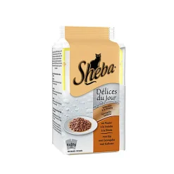 Sheba - Sachets Délices du Jour en Sauce à la Volaille pour Chat - 6x50g