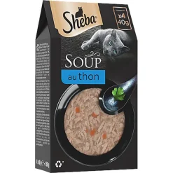 Sheba - Soupe Filets de Thon MSC pour Chats - 4x40g