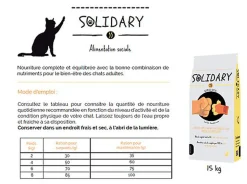 Solidary - Croquettes Cat 35 pour Chat - 15Kg