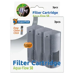 Superfish - Cartouches Filtres Aqua-Flow 50 pour Aquarium - x3