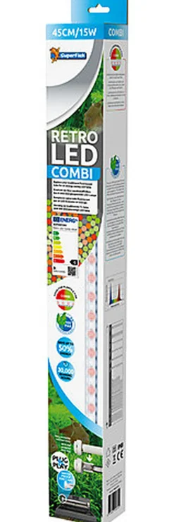 Superfish - Eclairage Retro Led Combi T8 et T5 pour Aquarium - 45cm/15W