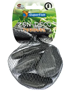 Superfish - Galets Zen Pebble Medium Noir pour Aquarium - 450g