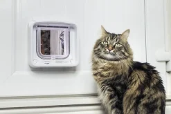 Sure PetCare - Chatière SureFlap à puce Électronique Connect pour Chat - Blanc
