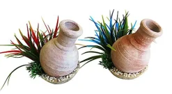 Sydeco - Décoration Plante Artificielle Whisky Jarre pour Aquarium