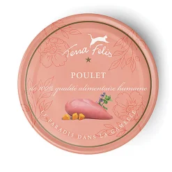 Terra Felis - Aliment Naturel au Poulet pour Chats - 80g