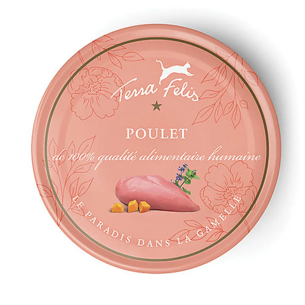 Terra Felis - Aliment Naturel au Poulet pour Chats - 80g