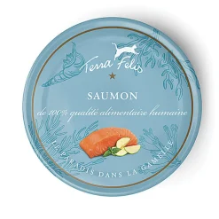 Terra Felis - Aliment Naturel au Saumon pour Chats - 80g