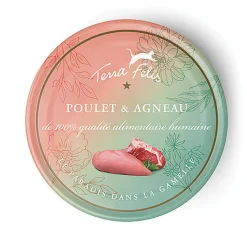 Terra Felis - Aliment Naturel au Poulet et Agneau pour Chats - 80g