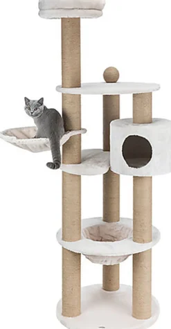 Trixie - Arbre à chat Nigella gris clair - 177 cm