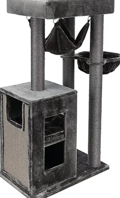 Trixie - Arbre à Chat XXL Amadeus Anthracite pour Chat - 163cm