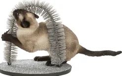 Trixie - Arc de Massage et de Soins du Pelage Gris pour Chat - 36×33cm