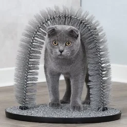 Trixie - Arc de Massage et de Soins du Pelage Gris pour Chat - 36×33cm