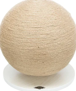 Trixie - Balle griffoir sur plateau en jute/bois - 29 x 31 cm
