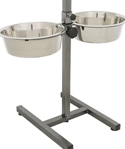 Trixie - Bar à Aliments avec Gamelles Noir pour Chien - 2×2,8L