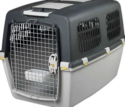 Trixie - Box de Transport Gulliver Gris Clair/Gris Foncé - M/L : 64 x 64 x 92 cm