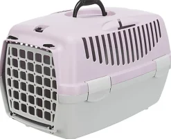 Trixie - Caisse de Transport Capri Gris Clair/Mauve - XS : 32 x 31 x 48 cm