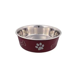 Trixie - Gamelle, en acier inox/revêtement plastique