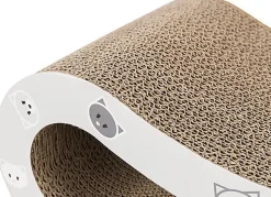 Trixie - Griffoir vague Mimi en carton catnip gris - 50 x 9 x 23 cm