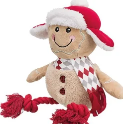 Trixie - Jouet Peluche Bonhomme en Pain d'Epices pour Chien - 34cm