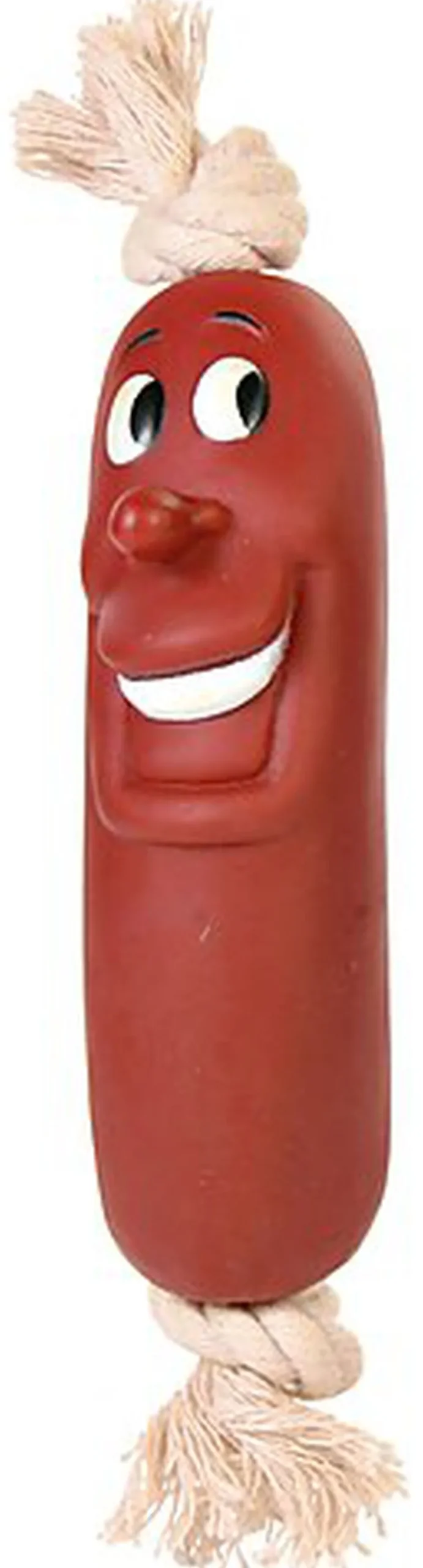 Trixie - Jouet Saucisse avec Corde pour Chien - 11cm