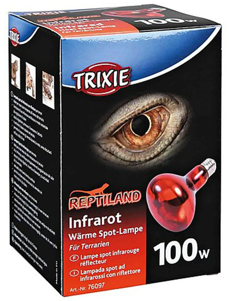 Trixie - Lampe Spot infrarouge à chaleur 100 W - 80x108 mm