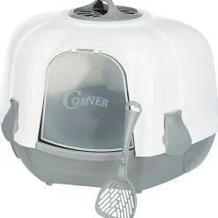 Trixie - MAISON DE TOILETTE d'angle Maro  gris clair/granite - 60 x 43 x 52 cm