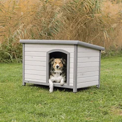 Trixie - natura niche pour chiens Classic à toit plat - gris - M/L 104 x 72 x 68 cm