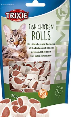 Trixie - PREMIO Fish Chicken Rolls au poulet/lien - 50 g