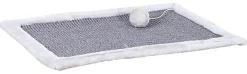 Trixie - Tapis griffoir en sisal/en peluche gris/gris clair - 55 x 35 cm
