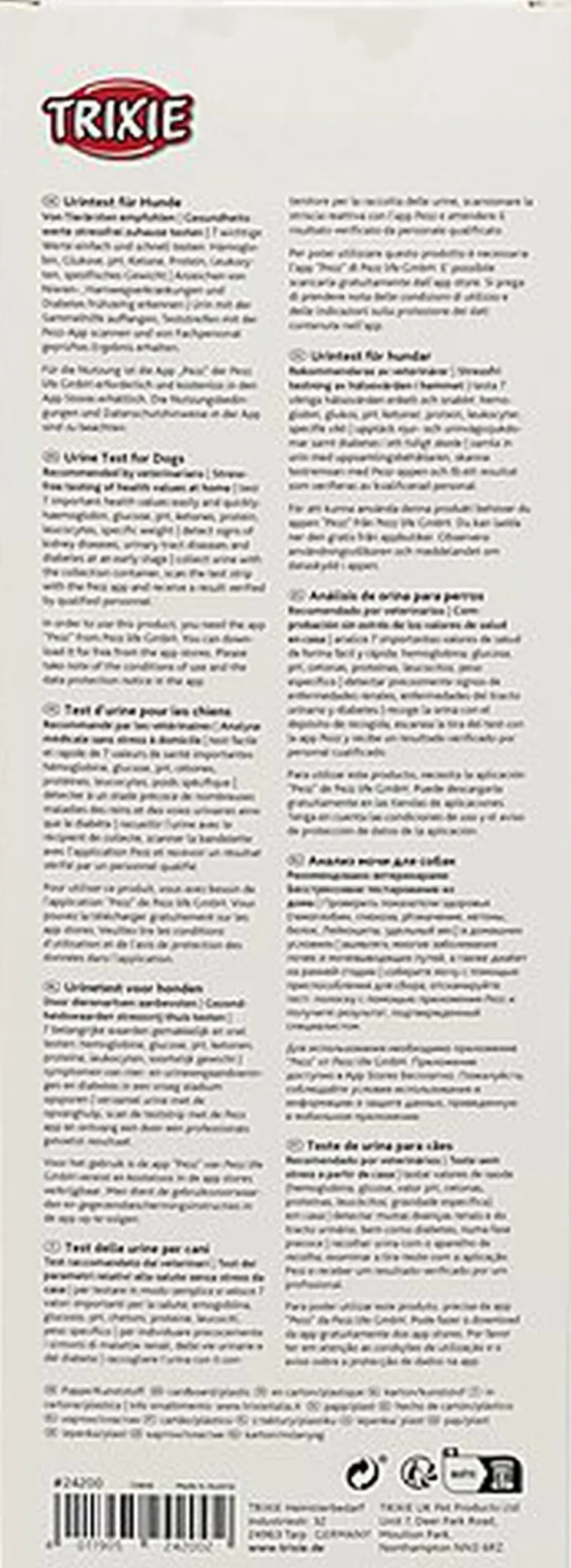 Trixie - TEST D'URINE POUR LES CHIENS