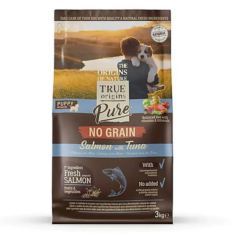 True Origins Pure - Croquettes au Saumon sans Céréales pour Chiot
