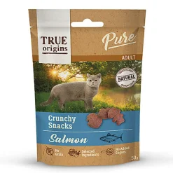 True Origins Pure - Friandises Crunchy au Saumon pour Chats - 50g