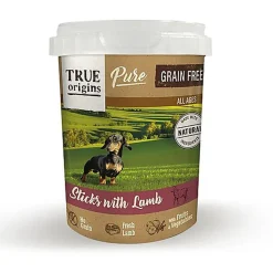 True Origins Pure - Sticks Sans Céréales à l'Agneau pour Chiens - 300g